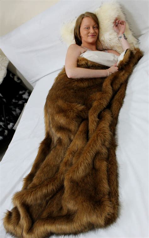 fur sleeping bag